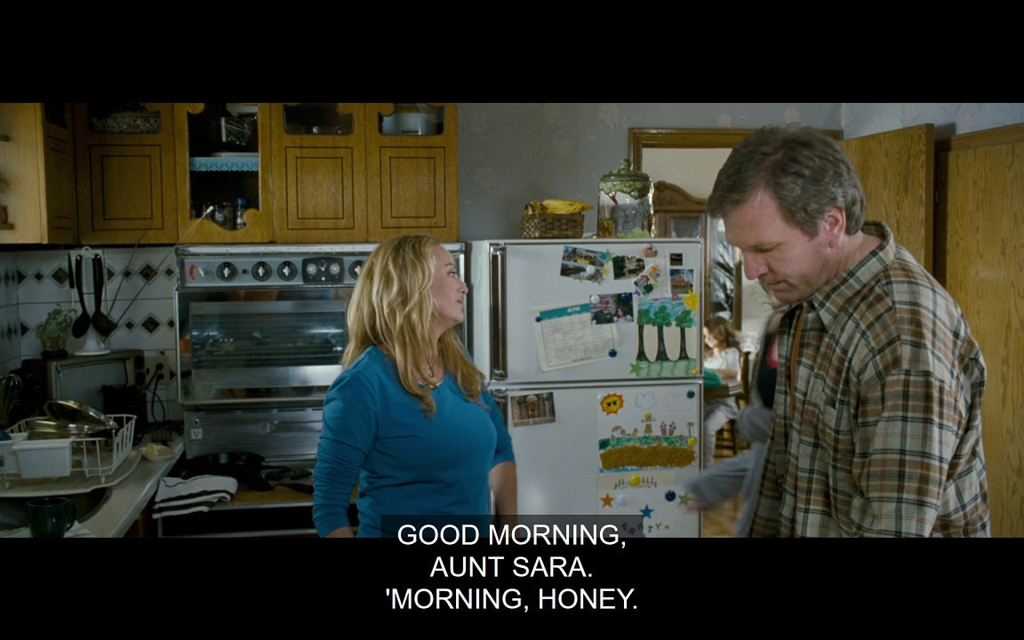 Wendy: Good morning, Aunt Sara. Sara: Morning, honey.