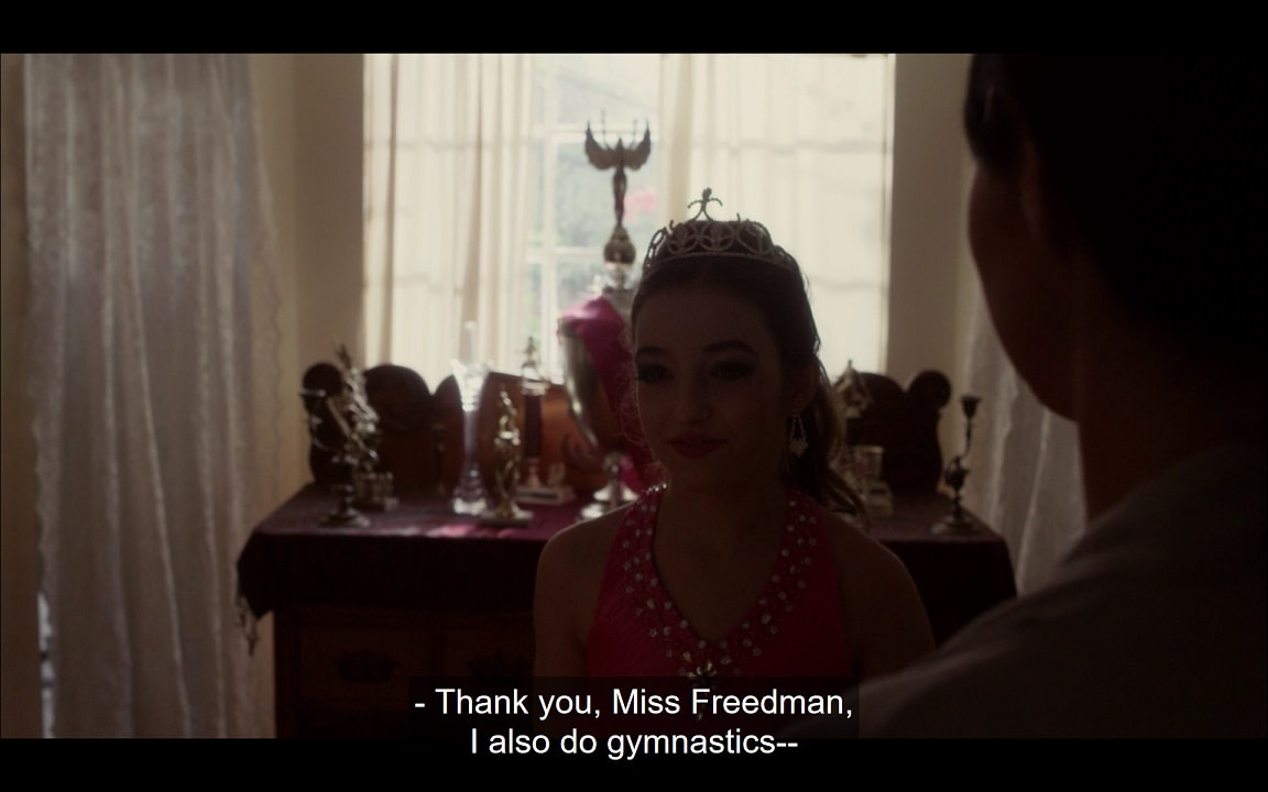 Claire: Thank you, Miss Freedman, I also do gymnastics-