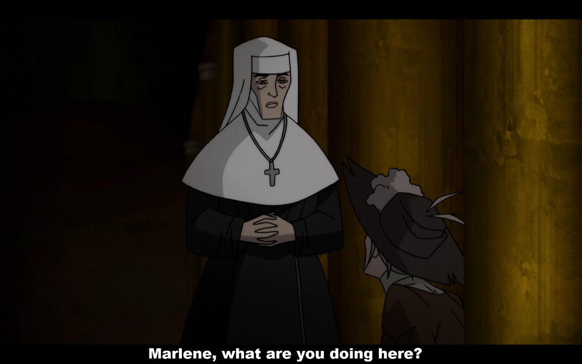 Sister Leslie: Marlene, what are you doing here?