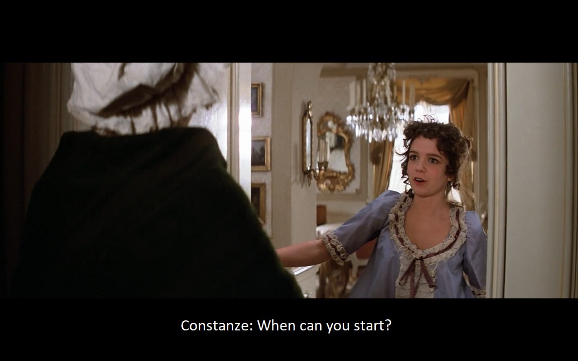 Constanze: When can you start?