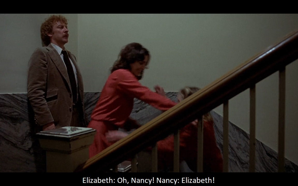 Elizabeth: Oh, Nancy!
Nancy: Elizabeth!