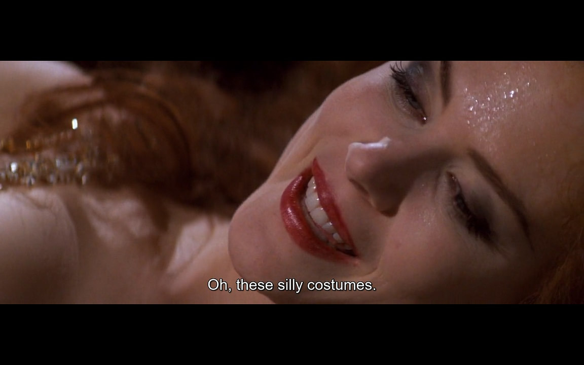 Satine: Oh, these silly costumes.