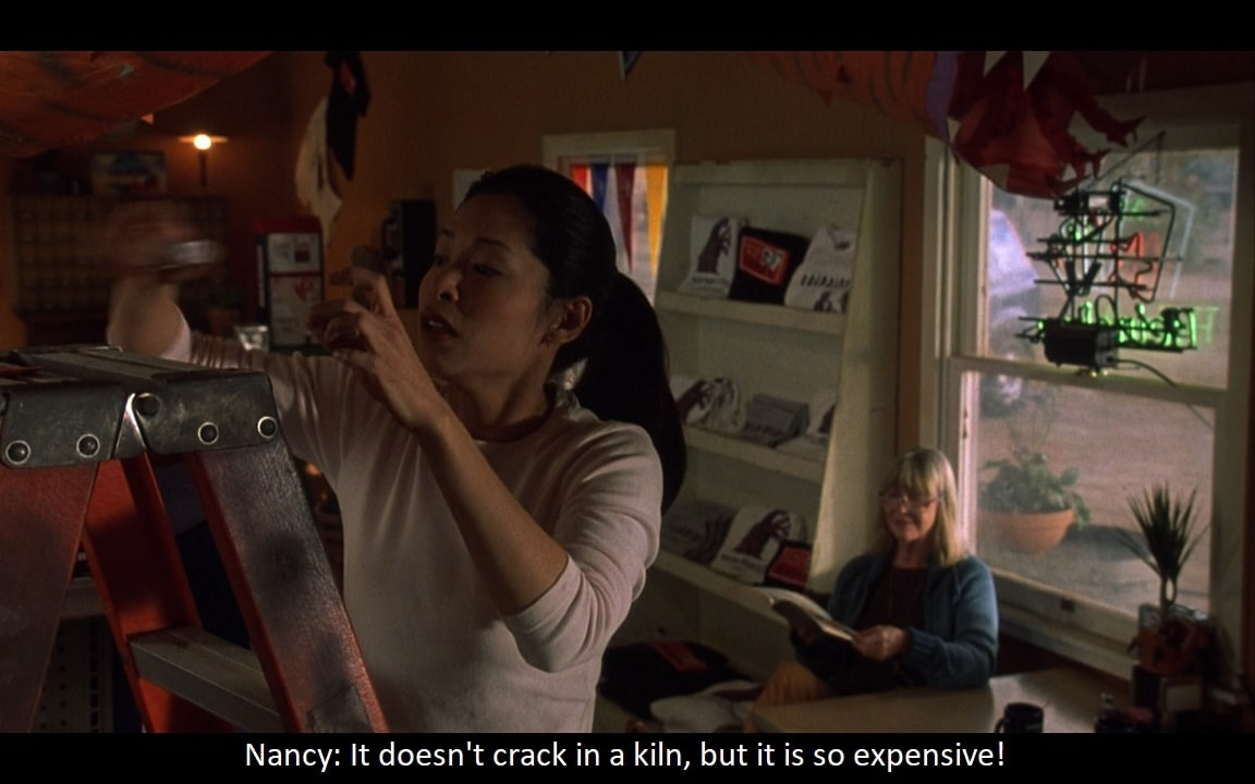 Nancy: It doesn't crack in a kiln, but it is so expensive!